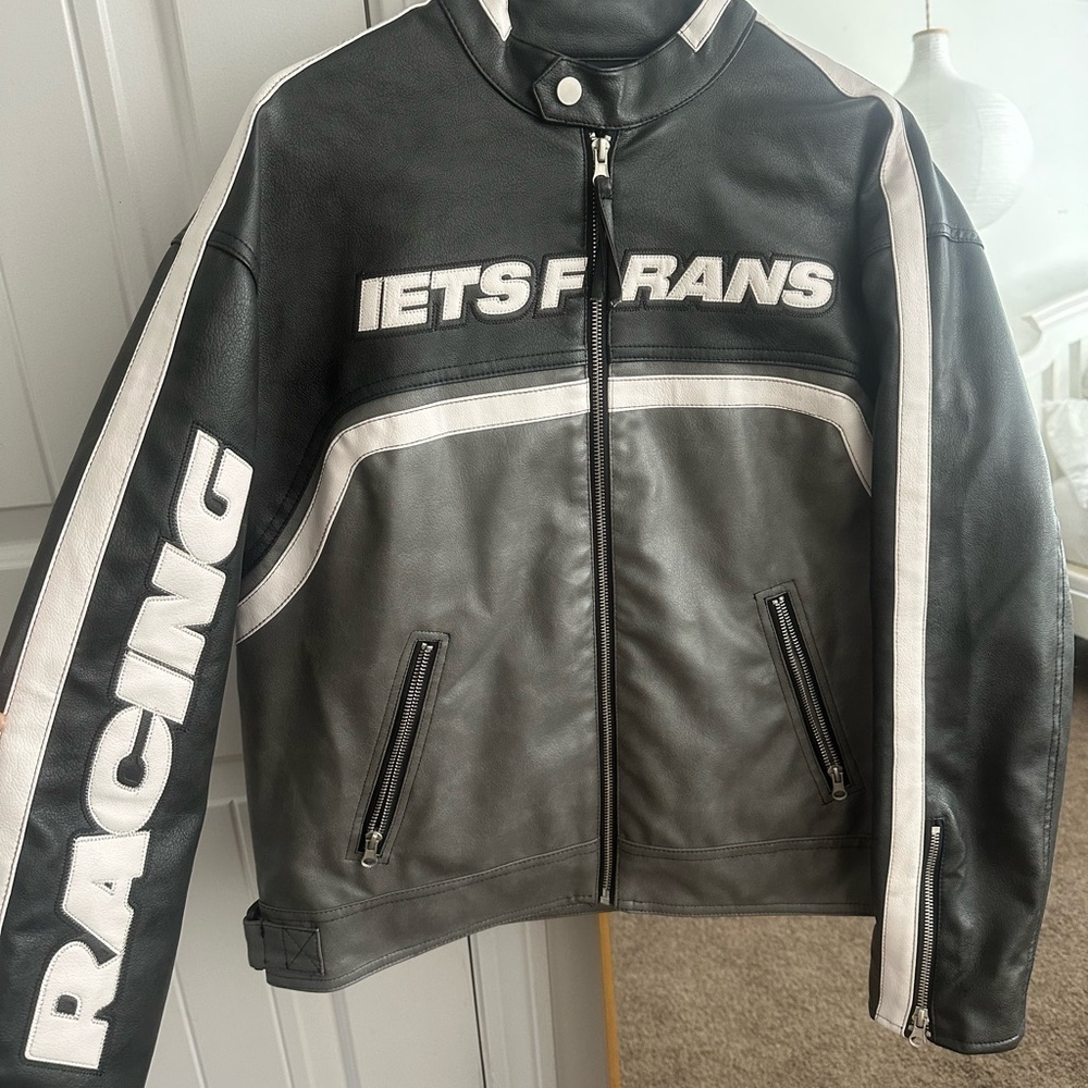 Urban Outfitters Black and White Leather Jacket
